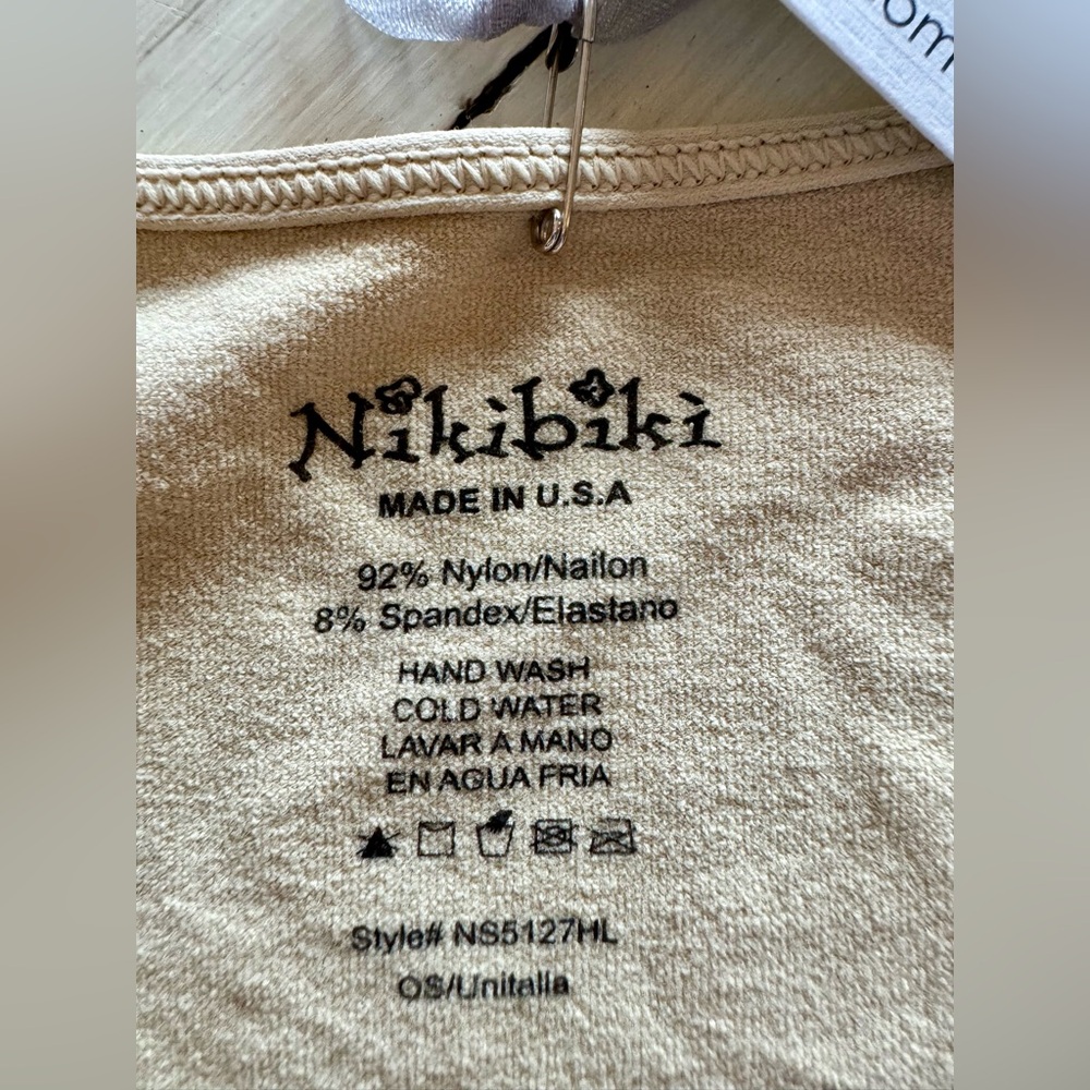 Nikibiki beige scoop neck dress/under garment